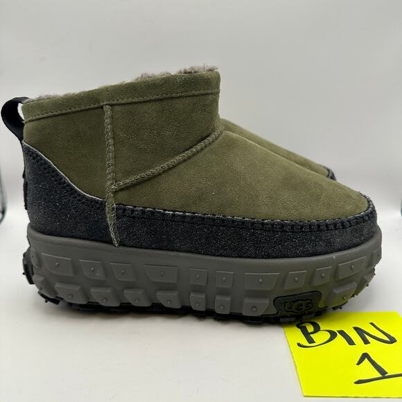 UGG VENTURE DAZE MEN'S 6 WOMEN'S 7 ULTRA MINI OLIVE GREEN BOOTS 1158200 - Picture 3 of 4